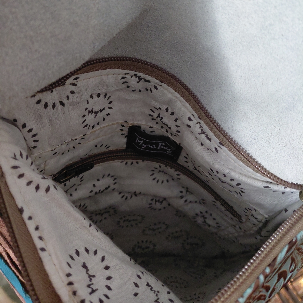 NWT Myra Conceal And Carry Bag Hand Embossed, Handmade, Genuine Leather - Picture 10 of 14